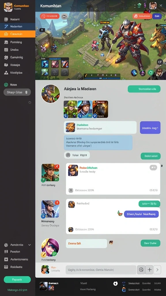 6svip - Fitur chat untuk berinteraksi dengan pemain lain.
